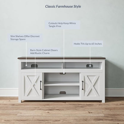 BELLEZE 58 Inch TV Stand, Contemporary Entertainment Center - Image 4