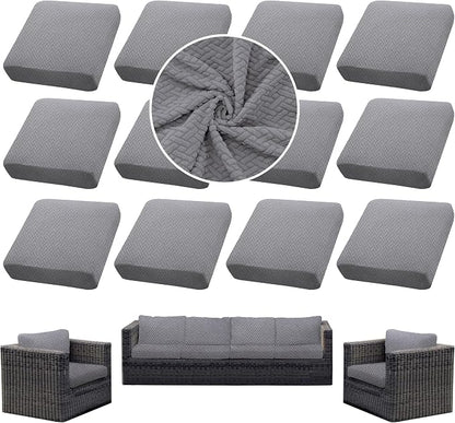Outdoor Cushion Covers Set, Replacement by SUKAIKEQA