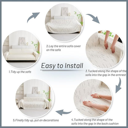MYSKY HOME Couch Cover for Dogs, Sectional Couch Cover, Sofa Slipcovers - Image 7