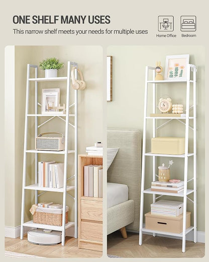 Hzuaneri Ladder Shelf, Bookshelf Bookcase, Freestanding Corner Storage Shelve - Image 4