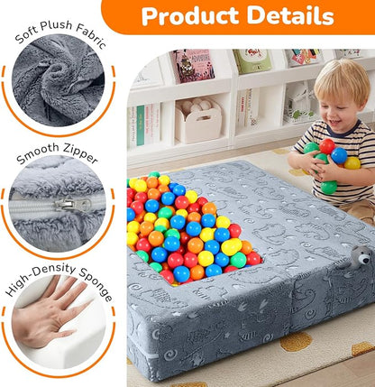 MeMoreCool Dinosaur Glow Foam Kids Play Couch Set, Machine-Washable Cover - Image 6