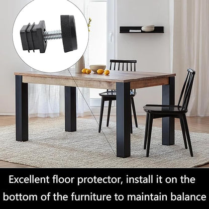 8Pcs Adjustable Leveling Feet 25 x 25mm Square Insert Kit Furniture Glide - Image 5