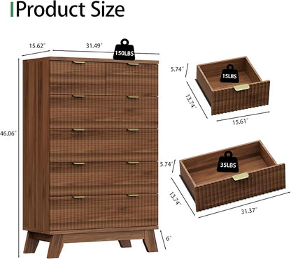 Xixini Fluted Dresser for Bedroom - Image 2