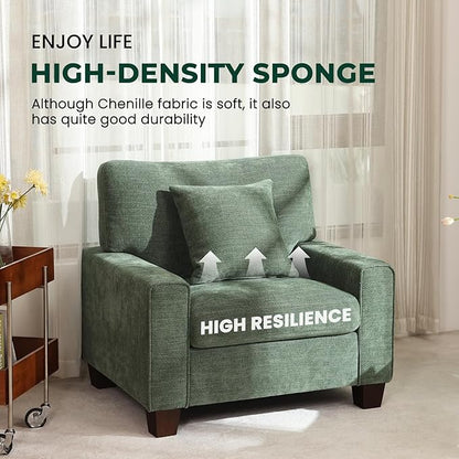 DOPEDIO Modern Living Room Sofa Set, 88.58" Chenille Loveseat - Image 7