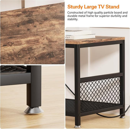 VECELO TV Stand with Power Outlets - Image 7