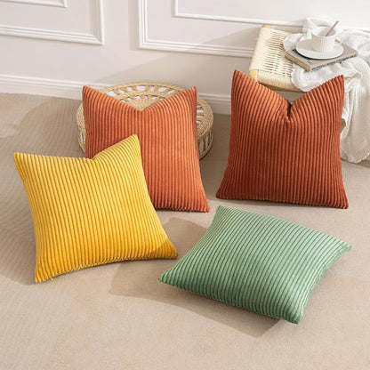 MIULEE Decorative Throw Pillow Covers 24x24 Inch Set of 4, Vibrant Cushion - Image 2