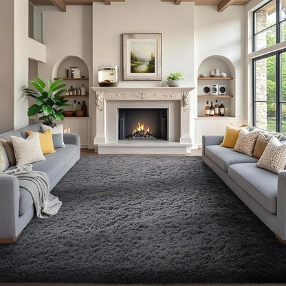 Ophanie 7x9 Area Rugs, Upgrade Non-Slip Fluffy Soft Rugs by Ophanie