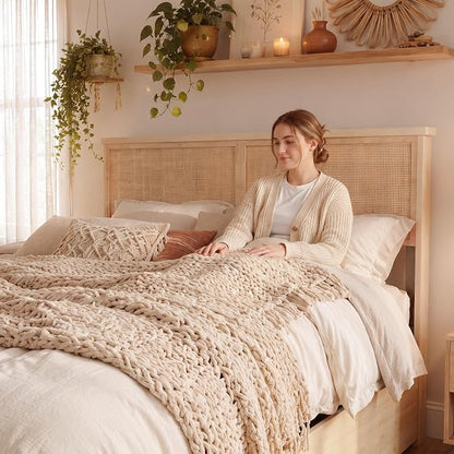 Brafab Natural Rattan Full Size Bed Frame - Image 8