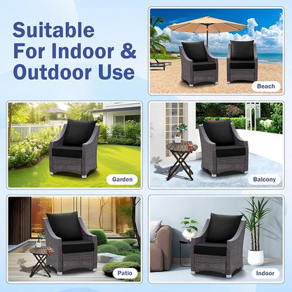 IASEAHK Outdoor Seat Cushion Set, Waterproof & Fade Resistant Patio Chair - Image 7