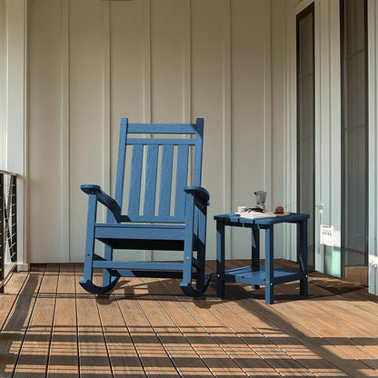 SERWALL Adirondack Table Set of 2, Outdoor Side Table- Blue - Image 8