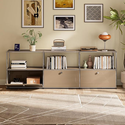 Modern Storage Cabinet Sideboard Versatile Free-Standing Organizer Cabinets - Image 2