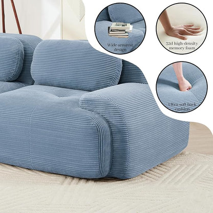 Boneless Sectional Couch, No Assembly Required, 152.7” L Shaped Modular Cloud - Image 7