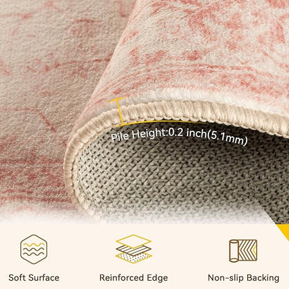 RELEANY Area Rugs 2'x8' Runner Rug Non Slip Washable - Image 3