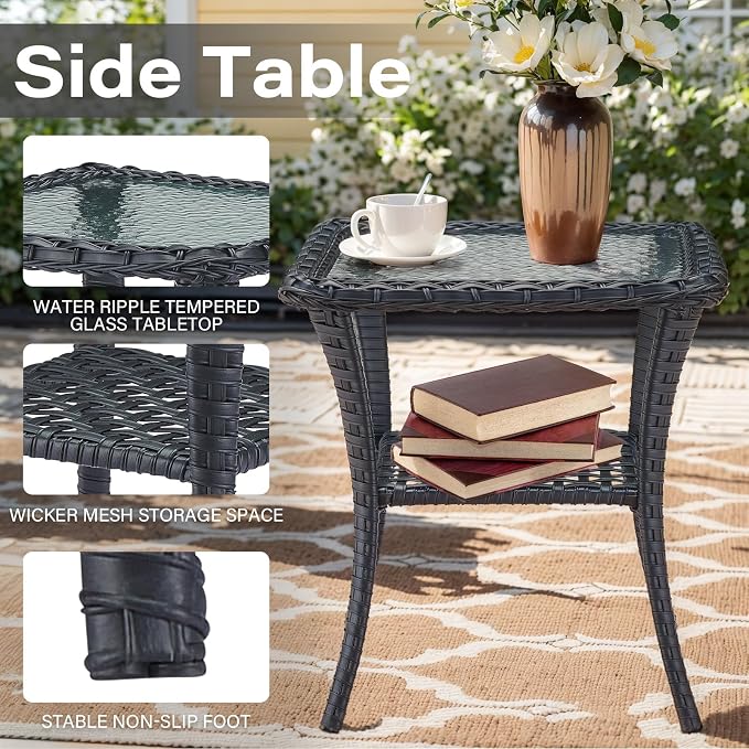 Belord 7 Piece Wicker Patio Furniture Set - Image 9