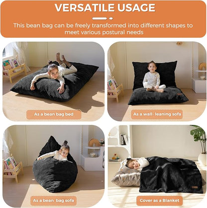 MAXYOYO 3 in 1 Kids Bean Bag Chair Couch, Convertible Chair Folds from Bean Bag - Image 3