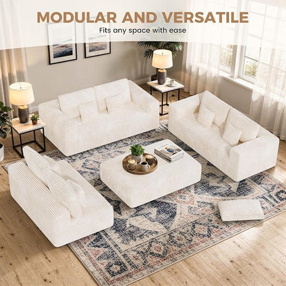 Luxanimarion 136'' Large Sectional Cloud Couches - Image 5