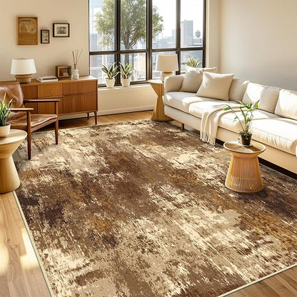 RELEANY Washable Area Rugs 4'x6' Non-Slip Modern Abstract Soft - Image 8