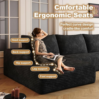 AUGOP 136" Sectional Couches for Living Room Modern Modular Sofa - Image 9