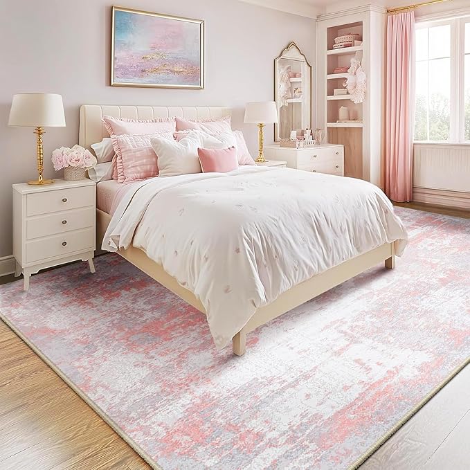 RELEANY Washable Area Rugs 10'x14' Non-Slip Modern Abstract Soft - Image 2