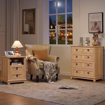 Joaxswe Farmhouse 5 Drawer Dresser - Image 10
