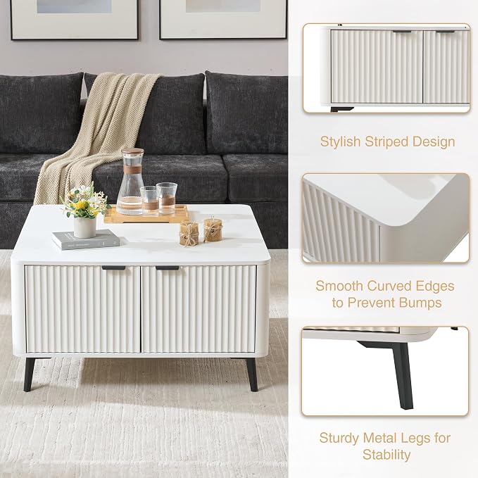 Fatmok Fluted Furniture Set – 65" Buffet Sideboard Cabinet - Image 5