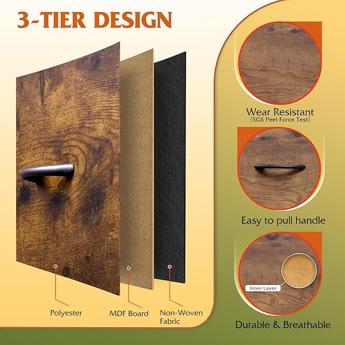 WLIVE Dresser with 4 Drawers, Fabric Storage Tower, Organizer Unit - Image 6