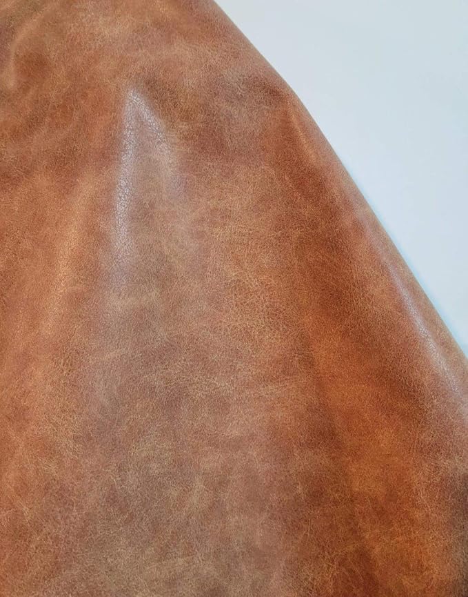NAT Leathers | Blonde Light Tan Beige Distressed Crazy Horse Soft Faux Vegan - Image 2