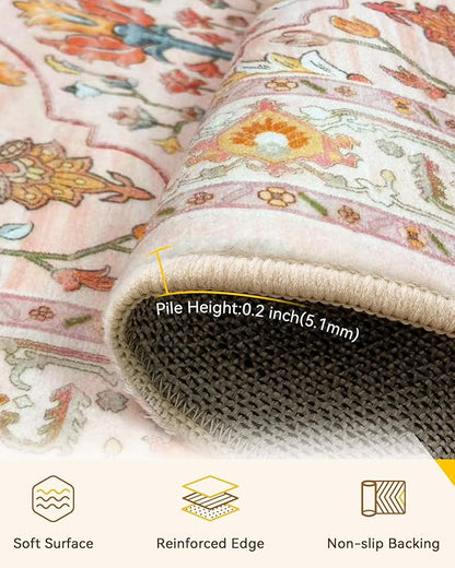 RELEANY Area Rugs 2'x10' Runner Rug Non Slip Washable - Image 3