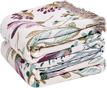 LUTBM Boho Throw Blanket for Bed Cotton Summer Blankets Bedroom Living Room by LUTBMFindYourFreeSpiritatHome
