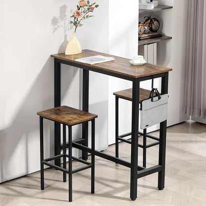 Finnhomy Bar Table Set, 39.3" Pub Table High Top Table, Rectangular Bar Height - Image 3