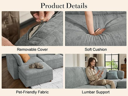 109'' Oversized Modular Sectional Sofa - Image 7