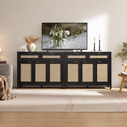 SICOTAS Rattan Sideboard Buffet Cabinet - Image 3
