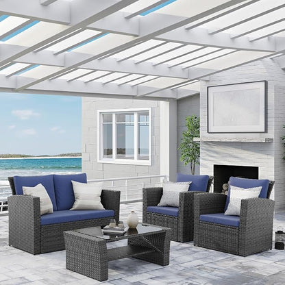 Wisteria Lane Patio Furniture Set, Wicker Outside Outdoor Furniture - Image 9