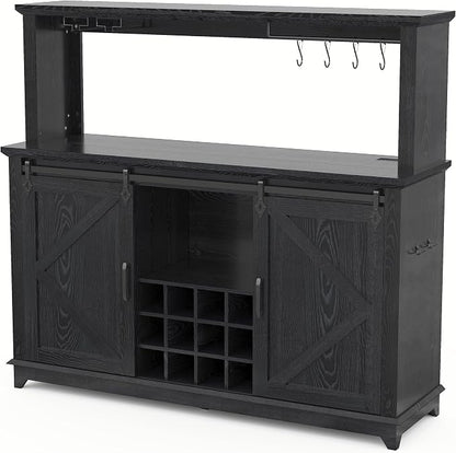 IDEALHOUSE 55" Farmhouse Coffee Bar Cabinet - Image 8