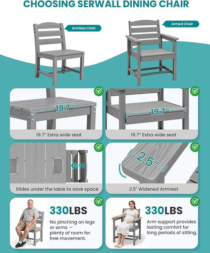 SERWALL Outdoor Dining Sets for 8, Outdoor Dining Sets for 8 Person - Image 8