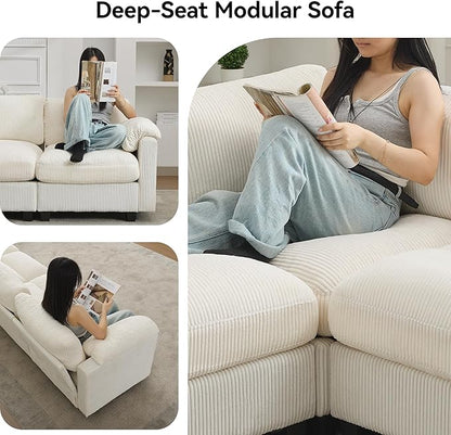114'' Sectional 4 Seater Couch, Oversized Modular Couches - Image 4