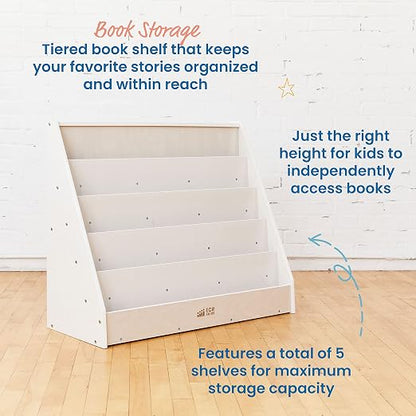 ECR4Kids Single-Sided Book Storage and Display, Montessori Furniture - Image 5