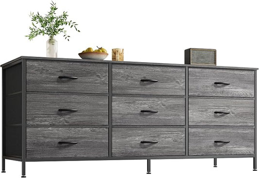 Huuger Long Dresser for Bedroom, 55 Inch TV Stand for 55, 60 Inch TV, by Huuger