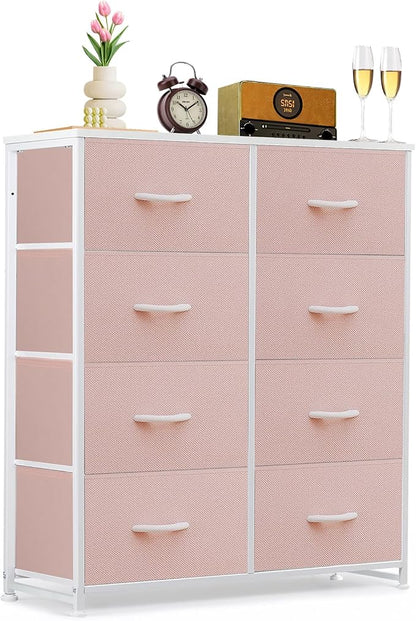 8-Drawer Dresser for Bedroom, Anti-Tip Tall Storage Organizer Chest of Drawers by SageNest