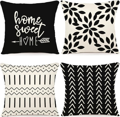 YCOLL Pillow Covers 20x20 Set of 4, Modern Sofa Throw Pillow Cover, Decorative by PillowCoversExpert