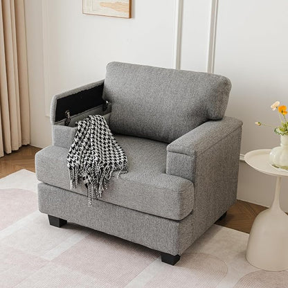 Rexulqo Oversized Accent Chair Set of 2, Upholstered Armchair - Image 3