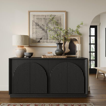 WIN2WIN 65" Fluted Sideboard Buffet Cabinet - Image 3