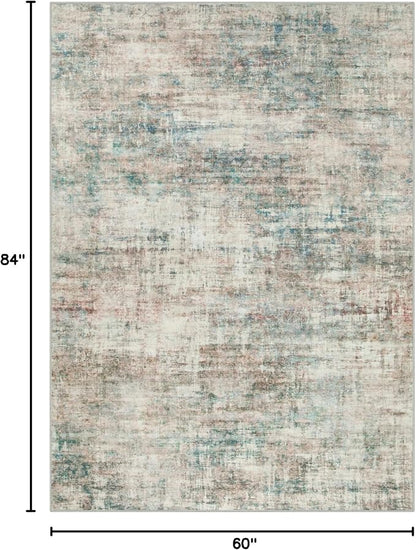 5x7 Area Rugs Washable Rug: Modern Abstract Living Room Rug Soft Anti-Skid Thin - Image 2