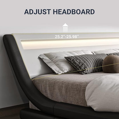 Allewie King Size LED Platform Bed Frame - Image 4