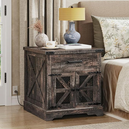 RALGEND Farmhouse End Table Set of 2, Large End Table - Image 8