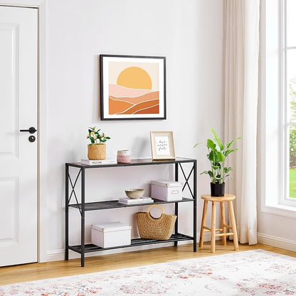 Hoctieon Industrial Console Table, 3 Tier Entryway Table, Hallway Table - Image 7