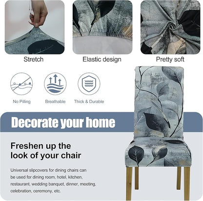 BIETYONE Stretch Dining Chair Covers Set of 6, Soft Removable Washable Kitchen - Image 3