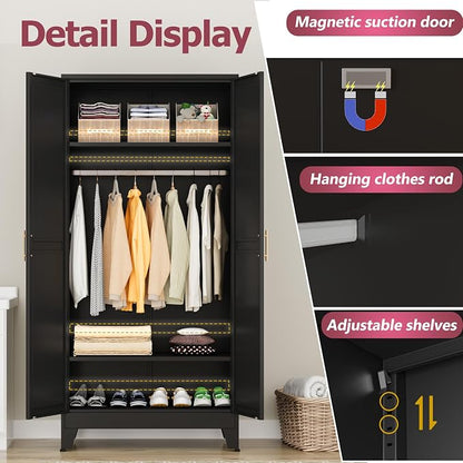 GAIOUS Metal Wardrobe Cabinet - Image 4