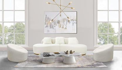 Pasargad Home Simona Collection Curved Sofa - Image 2