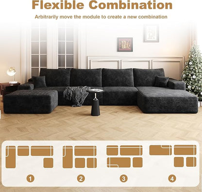 AUGOP 136" Sectional Couches for Living Room Modern Modular Sofa - Image 7